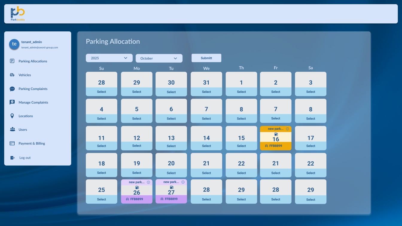 Manage Parking Allocations